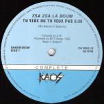 Zsa Zsa  - Tu Veux Ou Tu Veux Pas - Complete Kaos - New Beat