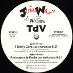 Tony De Vit - I Don't Care / Resistance Is Futile - Jump Wax Records - UK House