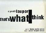 Cyndi Lauper - That's What I Think *romo - Epic - UK House