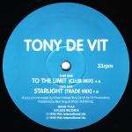 Tony De Vit - To The Limit / Starlight - X:Plode Records - Hard House