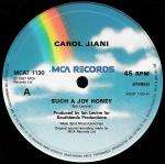 Carol Jiani - Such A Joy Honey - MCA Records Ltd. - Disco