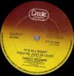 Leroy Brown  - It's All Right (You're Just In Love) - Creole Records - Reggae
