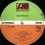 AC/DC - Back In Black - Atlantic - Rock