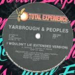 Yarbrough & Peoples - I Wouldn't Lie - Total Experience Records - Disco