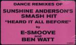 Sunshine Anderson - Heard It All Before (Dance Remixes) - Atlantic - US House
