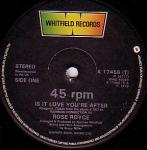 Rose Royce - Is It Love You're After - Whitfield Records - Disco