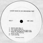Count Basie - Count Basie & His Orchestra - 1937 - Alamac Record Company - Jazz