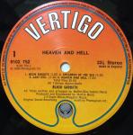Black Sabbath - Heaven And Hell - Vertigo - Rock