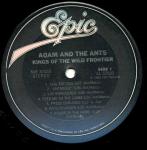 Adam And The Ants - Kings Of The Wild Frontier - Epic - New Wave