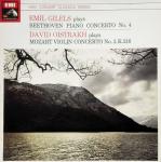 Ludwig van Beethoven, Wolfgang Amadeus Mozart, Emil Gilels & David Oistrach - Piano Concerto No. 4 / Violin Concerto No. 3, K. 216 - His Master's Voice - Classical