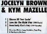 Jocelyn Brown - Gimme All Your Lovin' (Promo) - Arista (UK) - UK House