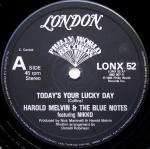 Harold Melvin And The Blue Notes - Today's Your Lucky Day - London Records - Disco